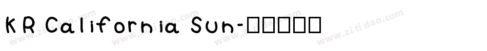 KR California Sun字体转换